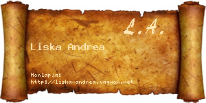 Liska Andrea névjegykártya